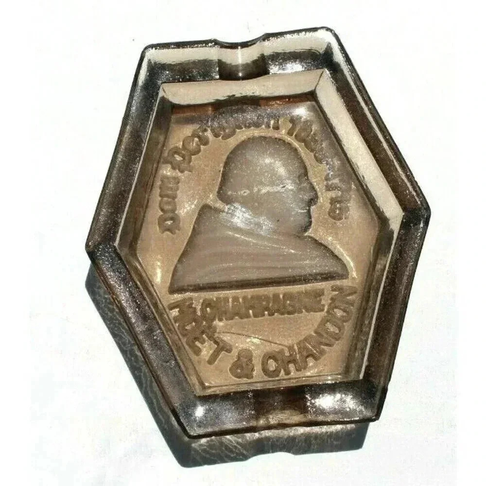 Vintage Antique Purple Champagne Dom Perignon Advertising Ashtray